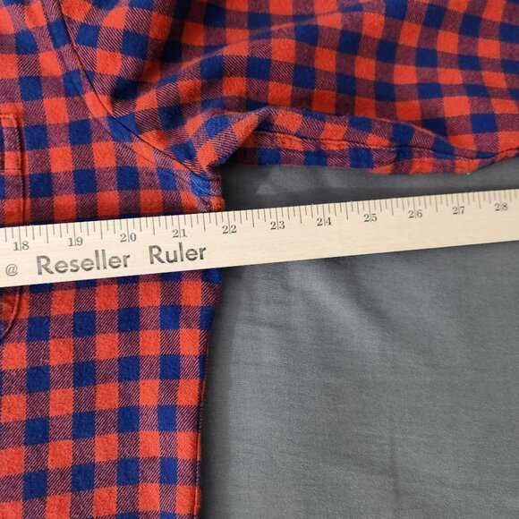 Taylor‎ Stitch Shirt Men's 42 Flannel Red & Blue Plaid Button-Down Shirt Pocket - Picture 9 of 10